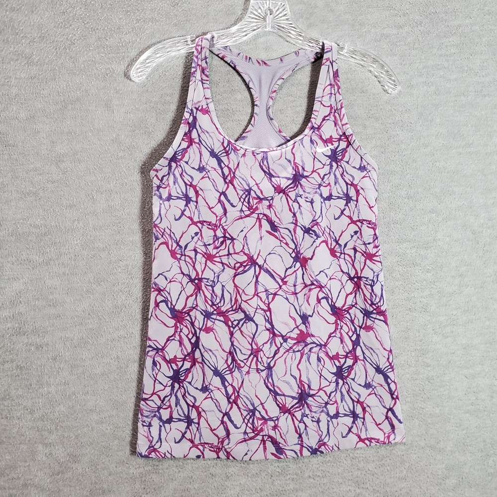 Nike Women Activewear Top M Pink Mesh Tank Top Racerback Scoop Neck